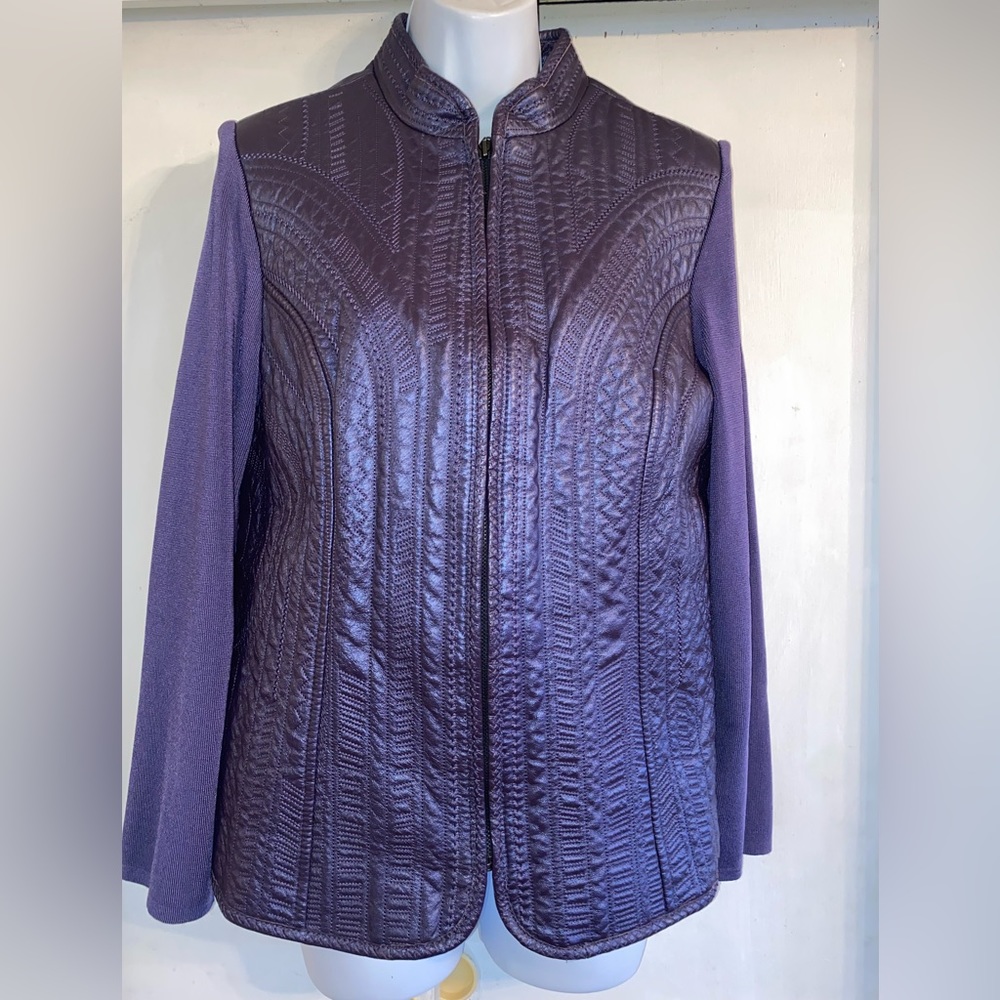 Peter Nygard Purple Size 10 Leather Jacket EUC